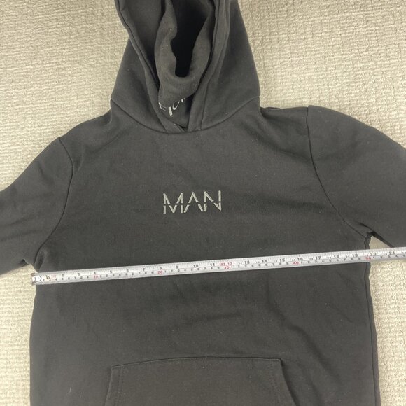 Boohoo Man Hoodie with Built in Snood Black Men Size Small (Read) - Picture 12 of 16
